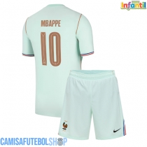 Camisa de time de futebol França Kylian Mbappe #10 Replicas 2º Equipamento Infantil Mundo 2026 Manga Curta (+ Calças curtas)